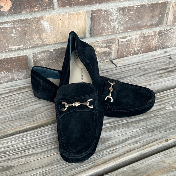 Annie Womens Moccasin Black Suede 1m 